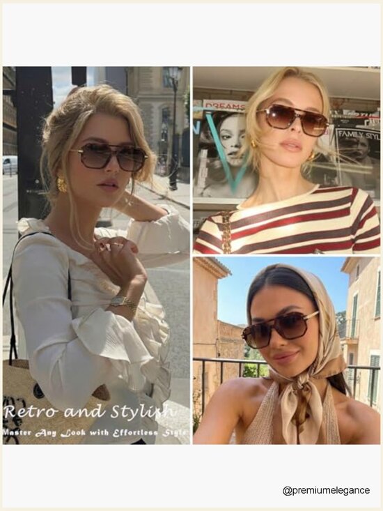 Small Retro Aviator Sunglasses with Polarized Lenses, UV400 Protection main image 6